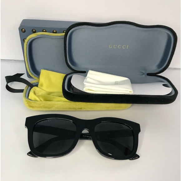 Gucci unisex Urban GG0326S GG/0326/S 001 Black Fashion Square Sunglasses 52mm - Picture 13 of 15